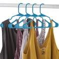 thumbnail image 2 of Royale Linens 40 Pack Blue Plastic Hangers for Clothes - Heavy Duty Clothes Hanger for Everyday Use - Lightweight & Space Saving Notched Plastic Hangers, 2 of 9