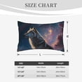 thumbnail image 4 of Lsque Night Sky Wolf Pattern Pillow Case – Soft & Cozy Throw Pillow Cover, Hypoallergenic Cushion Case for Sleeping Women with Envelope Closure-14"x20", 4 of 6