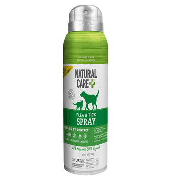 Natural Care Flea and Tick Spray for Dogs and Cats with Certified Natural Oils, 14 oz.