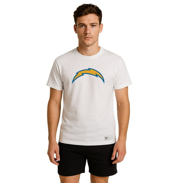 NFL Playera Aficionado Básica Los Angeles Chargers Blanco para Hombre, Talla Extra Grande