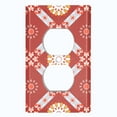 thumbnail image 2 of Metal Light Switch Plate Cover Mandala Red Orange Floral Pattern Damask MDL109, 2 of 22
