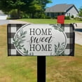 thumbnail image 3 of Buffalo Plaid Welcome Mailbox Covers Magnetic Letter Box Wrap Standard Size 21x18 Inch Mailbox Decor Post Letter Box Decoration for Outdoor Garden Yard, 3 of 5
