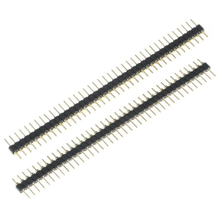 

Uxcell Straight Header Pin 40P 1 Row 2.54mm Pitch Gold Tone Pin for Prototyping 2 Pack