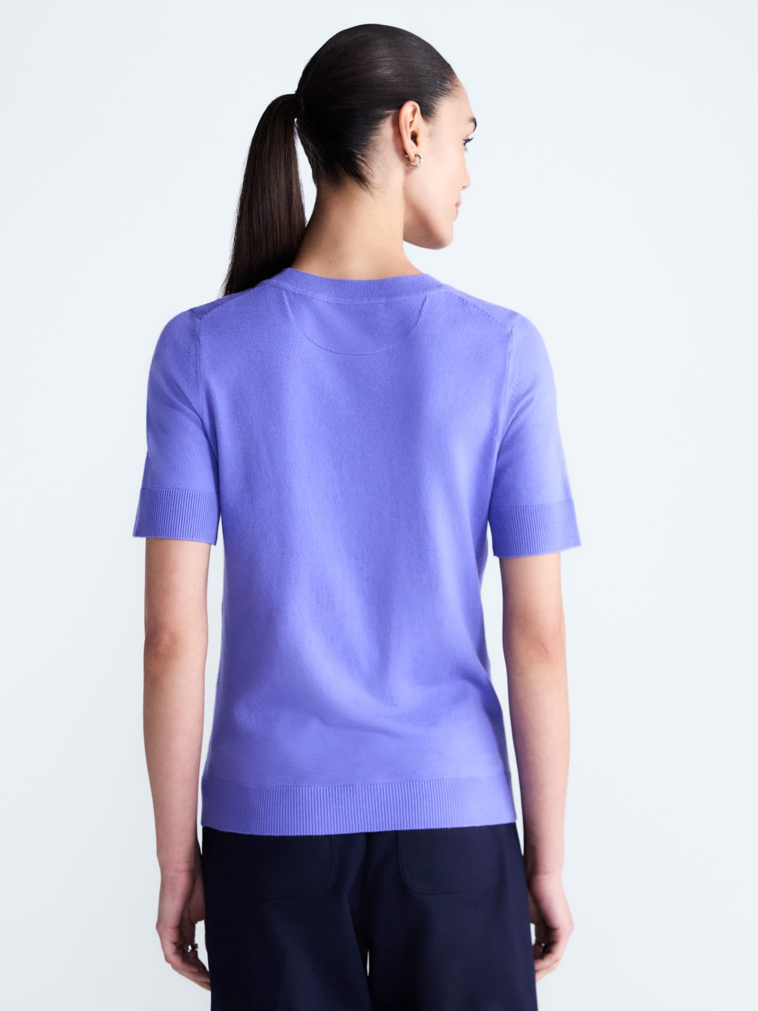 Free Assembly Women's and Women's Plus Cozy Yarn Sweater Tee with Short Sleeves, Sizes XS-4X