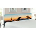 thumbnail image 2 of Landscape Headboard, Palace Bridge with Peter and Paul Fortress St Petersburg White Nights Russia, Upholstered Decorative Metal Bed Headboard with Memory Foam, King Size, Orange Blue, by Ambesonne, 2 of 4