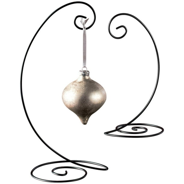 13" Spiral Ornament Display Stand Black,large