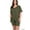 Army Green, variant on Global Brand License by 42POPS Plus Size Ash Mocha Top & Biker Shorts 2pc Set, Women's 1X