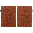 thumbnail image 2 of FJLBDE Case for Lenovo Tab One/Tab K9 2025 (TB-305FU) 8.7 inch, Embossed Flower PU Leather Flip Wallet Folio Stand Cases Cover, Brown, 2 of 7