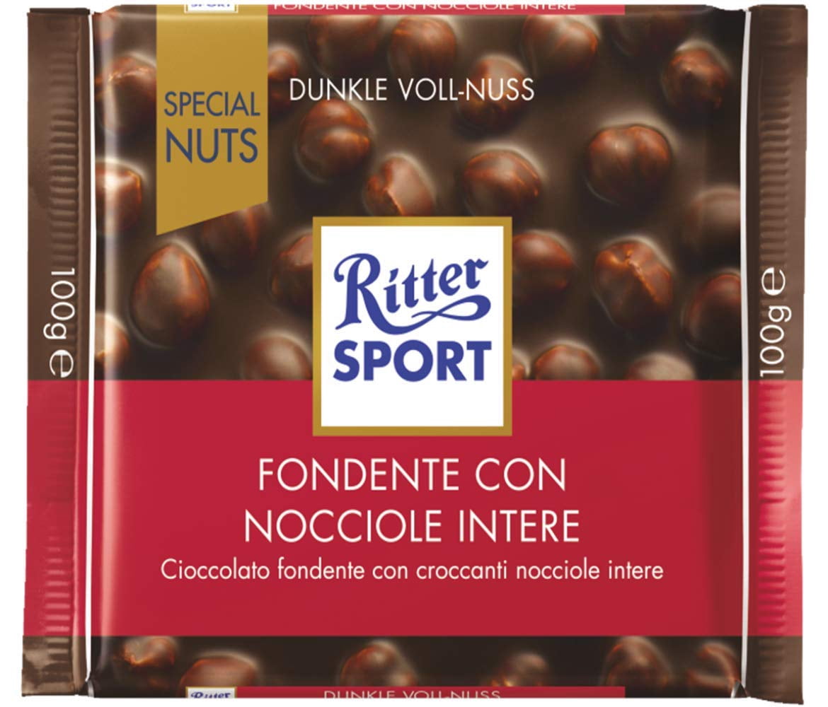 Ritter Sport , Darkc Chocolate with Whole Hazelnuts, 3.5 oz of Each , Pack of 4