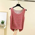 thumbnail image 4 of Cmtiyu Tank Tops for Women, Rose Printing Sleeveless U Neck Camisole with Fleece lined, Casual Comfort Fit Daily Blouses, M-2XL, 4 of 7