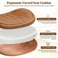 thumbnail image 6 of COOLHUT Home Office Chair, Armless Adjustable Height Small Office Desk Chair, PU Leather Swivel Computer Chair, Modern Walnut Bentwood Chair for Office, Reading Meeting Room, Makeup Vanity, Brown, 6 of 10