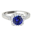 thumbnail image 2 of Mauli Jewels Rings for Women 1.25 Carat Diamond And Tanzanite Ring 4-prong 14k White Gold, 2 of 7