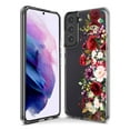 thumbnail image 3 of MUNDAZE Samsung Galaxy S22 Ultra Shockproof Clear Hybrid Protective Phone Case Red Summer Watercolor Floral Bouquets Ruby Flowers Cover, 3 of 5
