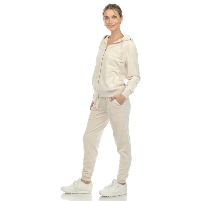 White Mark Women's 2 Piece Velour Tracksuit Set - Walmart.com