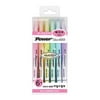 JAVAPEN rainbow pastel Highlighter brush Chisel Tip Pens Baby colors (Three Count - 6 pens set)