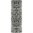 thumbnail image 3 of SAFAVIEH Soho Allyse Striped Wool Area Rug, Black/White, 5' x 8', 3 of 6