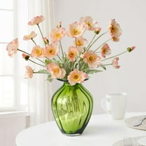 Artificial Flowers 6PCS Poppy Silk Bouquet,for Wedding, Home, Party Decoration,Table Centerpiece Arrangement
