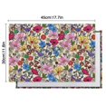 thumbnail image 6 of Pioneer Flower Floral Print Pattern Summer Placemats Table Placemats Set Of 4-Linen Kitchen Washable Placemats Table Mats 12x18 Inch Non-Slip Heat Resistant, 6 of 6