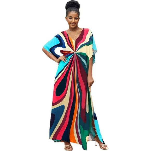 Cfcsrp Women Kaftan Dresses Plus Size Moo Moo for WomenCover ups Summer Dress Maxi Long Caftan Swimsuit Bathing Suit Cover Up