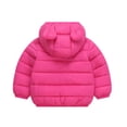 thumbnail image 3 of Ndbuld Toddler Heavyweight Puffer Jacket Toddler Kids Boys Girls Cute Solid Color Plush Cute Winter Thick Casual Keep Warm Hooded Coat Jacket Christmas Gift 2 Years, 3 of 3