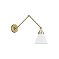thumbnail image 1 of Generation Lighting Cw1151 Wellfleet 15" Tall Wall Sconce - Matte White / Burnished Brass, 1 of 1