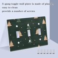 thumbnail image 3 of Yayeee Toggle Light Switch Wall Plate 2-Gang 4.56"x4.48" Decorative Outlet Cover, Pink Christmas Trees, 3 of 7