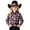 Black, variant on Kids Western Cowboy Hat Playful Farmhouse Style Outdoor Sun For Boys And Girls Cute Fashion Little Rancher Summer Cap