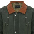 thumbnail image 4 of Mens 3/4 Nubuck Leather Parka Coat-Farnham in Green, 4 of 4