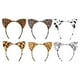 thumbnail image 1 of Lurrose - 6 diademas con orejas de gato de peluche con diseño de leopardo, accesorio para el cabello para fiestas, disfraces y más, 1 of 7