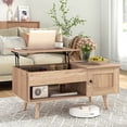 thumbnail image 2 of Costway Lift Top Coffee Table with Storage Hidden Compartment Cabinet & Open Shelf Natural, 2 of 10