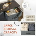 thumbnail image 5 of Fabric Dresser for Bedroom, 6 Drawer Double Dresser, Storage Tower with Fabric Bins, Chest of Drawers for Closet, Living Room, Hallway, Dark Grey, 5 of 8