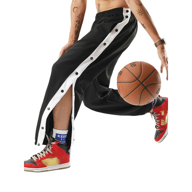 Adidas Black Basketball NBA Warm Up Breakaway Track Pants Mens XL6 +6 White