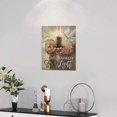 thumbnail image 2 of Rustic Christian Wall Art God Jesus Hand Pigeon Candle Wall Decor Brown Country Pictures Canvas Prints Motivational Framed Modern Artwork for Home Church Living Room Bedroom Bathroom 12"x16", 2 of 6