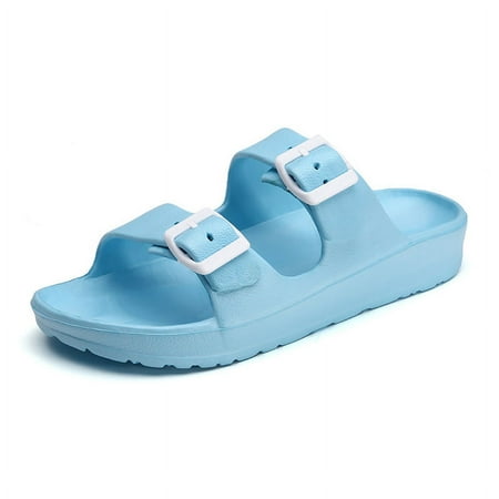 

Women s Comfort Slides Double Buckle Adjustable EVA Flat Sandals