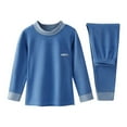 thumbnail image 2 of UQJfacai Kids Boys Girls Thermal Underwear Set Fall Winter Warm Soft Comfort Long Crewneck Base Layer Long Johns 2 Piece Outfits, 2 of 3