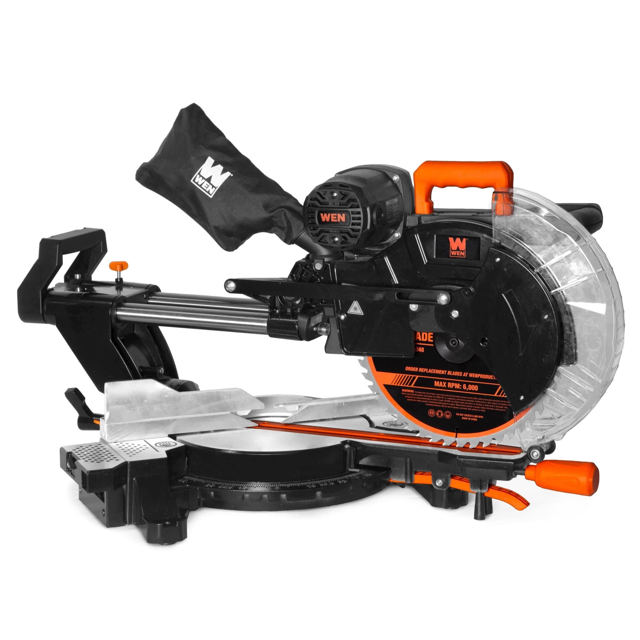 WEN 15-Amp 12-Inch Dual-Bevel Sliding Compound Miter Saw with Laser (MM1213T)