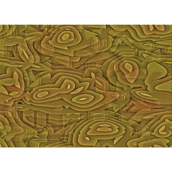Ahgly Company Machine Washable Indoor Rectangle Transitional Dark Bronze Brown Area Rugs, 2' x 4'
