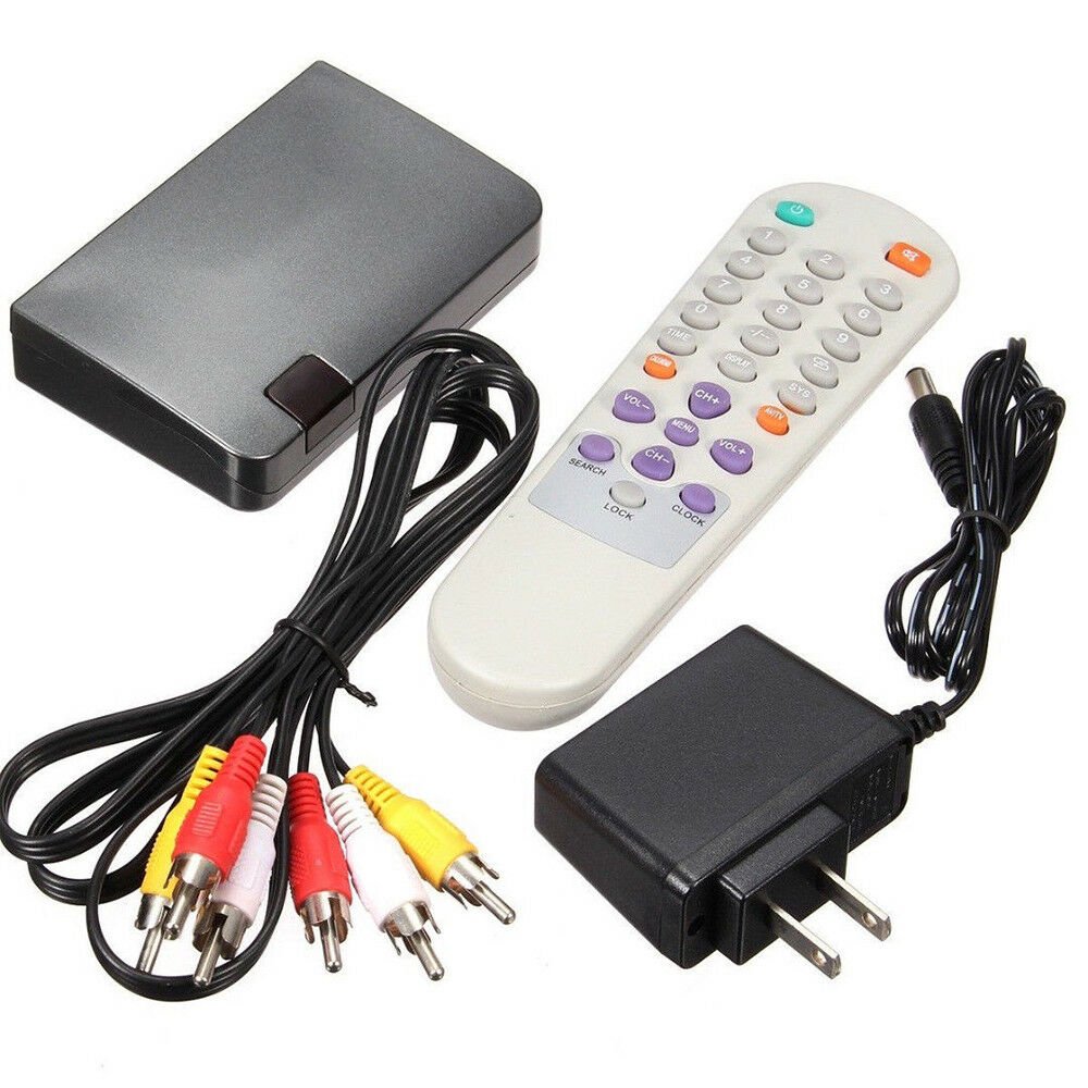 RF to AV Analog TV Receiver Converter Modulator Power Adapter USB with