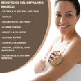 thumbnail image 4 of Cepillo Corporal de cerdas naturales de madera para masaje y exfoliación de piel, Cepillo para baño y cuidado de la piel, Ducha, Cepillo de baño exfoliante para piel seca y mojada. (1, 4 of 5