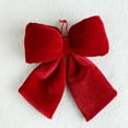 thumbnail image 3 of Red Christmas Bows Outdoor Decorations,Velvet Christmas Tree Topper Bow, Large Wreath Bow Party Supplies for Door Fireplace Stairs Railing Porch, 3 of 7