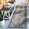 thumbnail image 2 of SAFAVIEH Courtyard Kebo Medallion Indoor/Outdoor Runner Rug, Black/Grey, 2'3" x 8', 2 of 9