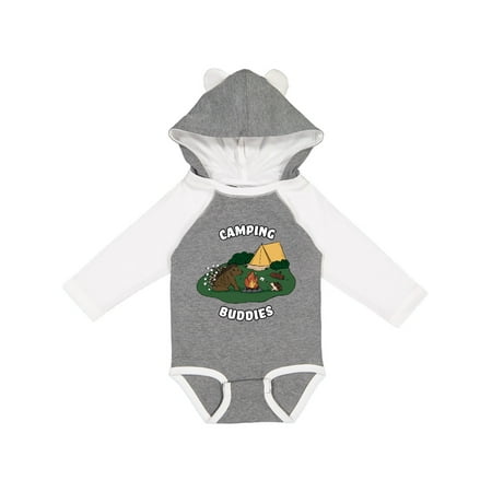 

Inktastic Camping Buddies-Hedgehog and Porcupine Gift Baby Boy or Baby Girl Long Sleeve Bodysuit