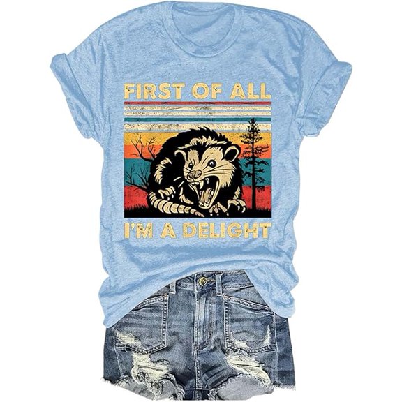 First of All I'm a Delight Shirt Opossum Tshirt Possum Lover Gifts Funny Sarcastic Shirts Im a Delight Tshirt