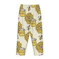 thumbnail image 5 of Junzan Cartoon Honey Pot Bee Sunflower Women'S Pajama Pants Drawstring Comfy Sleep Bottoms With Pockets, 5 of 9