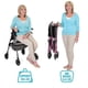 thumbnail image 3 of Andador con ruedas Stander Wonder Plus, ligero y plegable, fácil de plegar y transportar, ideal para personas mayores y adultos, con ruedas de 6 pulgadas, frenos con bloqueo y asiento acolchado con re, 3 of 5