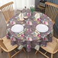 thumbnail image 3 of Pioneer Flower Floral Print Pattern Round Tablecloth 60"x60",Wrinkle Wipeable Table Cloth for Kitchen Dining Room Picnic Patio Party, 3 of 6