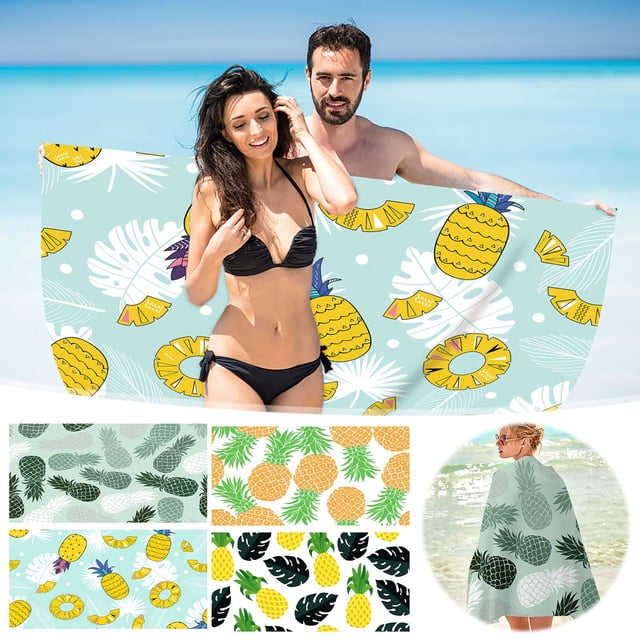 Fiudx Toalla de Playa de Microfibra, Resistente a La Arena, de Secado Rápido, Superligera y Compacta, Multiusos para Viajes, Piscinas y Camping, de Secado Rápido, Tamaño 30 X 60 Pulgadas.