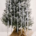 thumbnail image 4 of Yuarrent 12 Uds. De accesorios de carámbano falsos, decoraciones ligeras para árboles de Navidad, adornos navideños de plástico DIY, Kits de decoración para fiestas, 4 of 6