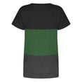 thumbnail image 4 of Leutsin T-shirt Ample à Col Rond pour Femmes, Décontracté, à Coutures, à Contraste de Couleurs, 4 of 6