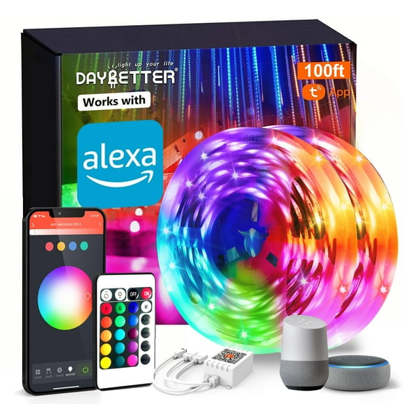 Tira de luces LED DAYBETTER Smart WiFi de 30 m con Alexa y Google
